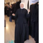 Crinkled Jacquard Abaya