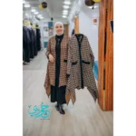 Patterned suede cardigan
