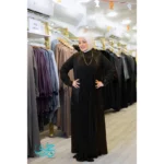 Pleated Abaya with Satin