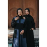 Square  suede abaya