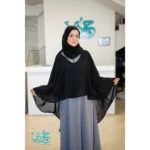 Closed chiffon cape